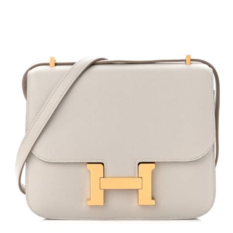 HERMES Evercolor Constance 18 Gris Perle 